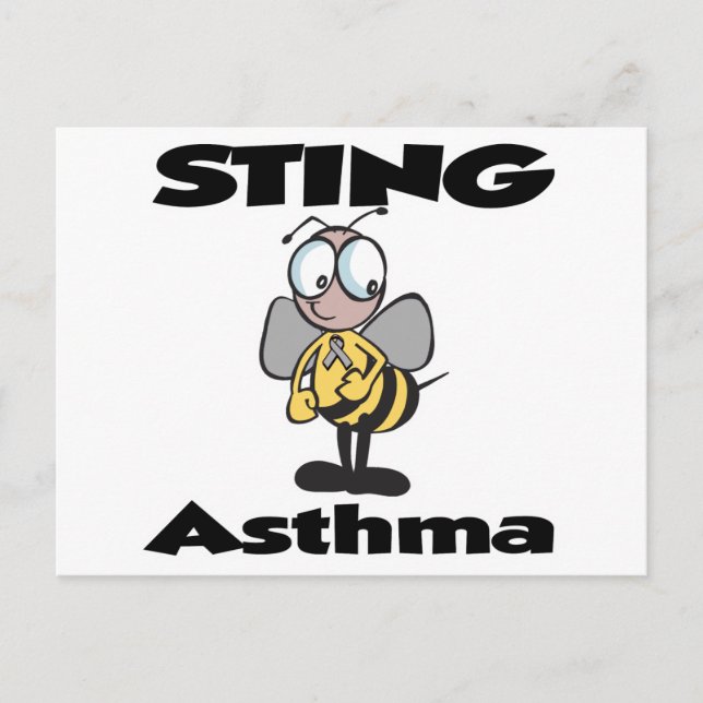 STING Asthma Postkarte (Vorderseite)