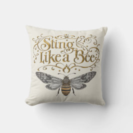 Sting Like A Bee Vintage Fairytale Girl Power Art Kissen