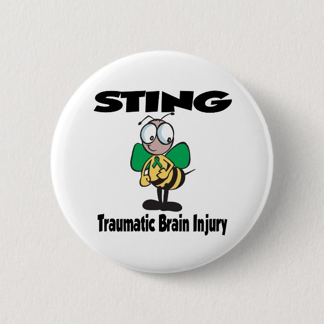 STING Traumata-Gehirnverletzung Button (Vorderseite)