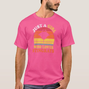 Stingray Fish Vintag nur ein Mädchen, das Stingr L T-Shirt