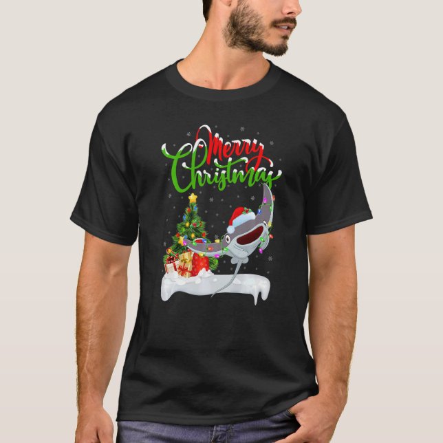 Stingray Fish  Xmas Decoration Santa Stingray Chri T-Shirt (Vorderseite)