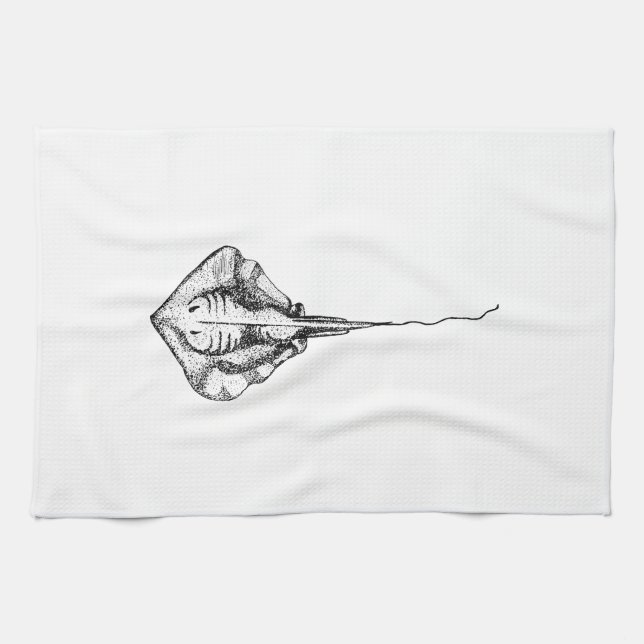 Stingray-Illustration Handtuch (Horizontal)