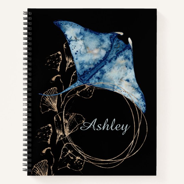 Stingray-Individuelle Name-Notebook Notizbuch (Vorderseite)