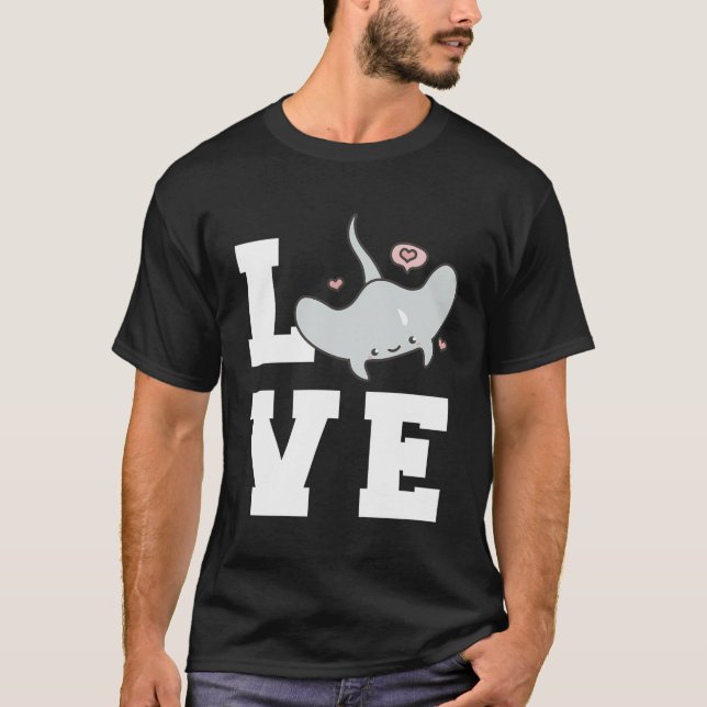 Stingray Liebe Ocean Adventure Manta Ray Diving Va T-Shirt (Vorderseite)