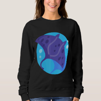 Stingray Manta Ray Retro Vintage Ocean Water Anima Sweatshirt