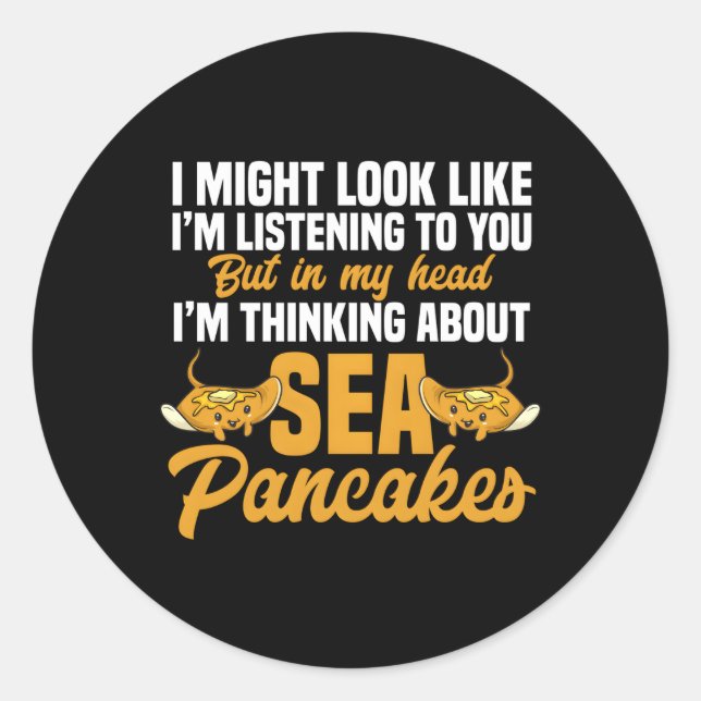 Stingray Ocean Ta Ray Denken über Sea Pancakes Runder Aufkleber (Vorderseite)