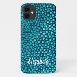 Stingray Skin Türkis Druckname Personalisiert Case-Mate iPhone Hülle