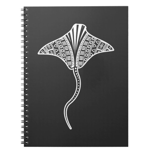 Stingray Tribal Sea Animal Tropical Beach Notizblock (Vorderseite)