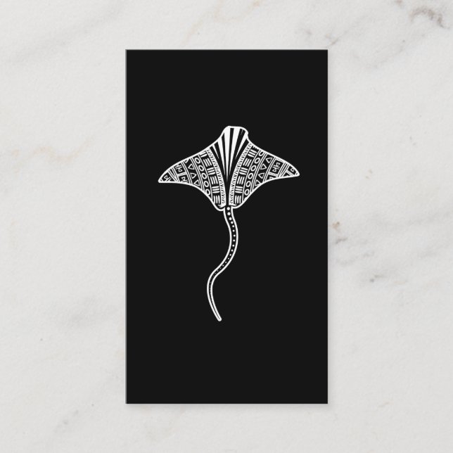 Stingray Tribal Sea Animal Tropical Beach Visitenkarte (Vorderseite)