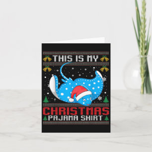 Stingray Weihnachtsmannmütze Matching Ugly Christm Karte