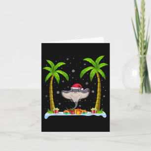 Stingray Weihnachtsmannmütze Palm Tree Beach Xmas  Karte