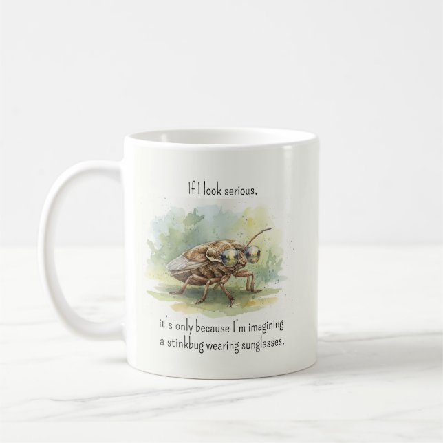Stink Bug Gifts Funny Brown Marmorated Stinkbug Kaffeetasse (Links)