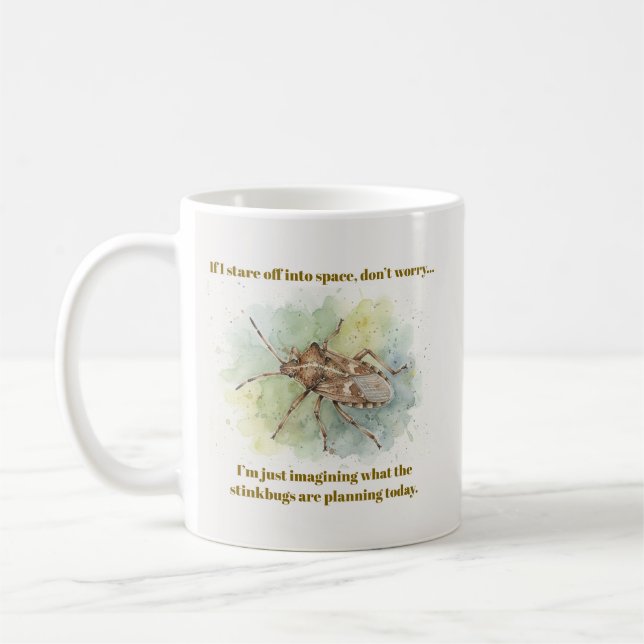 Stink bug Gifts Funny Brown Marmorated Stinkbug  Kaffeetasse (Links)