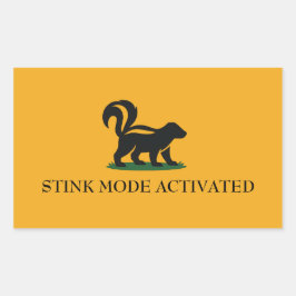 Stink-Modus aktiviert Rechteckiger Aufkleber