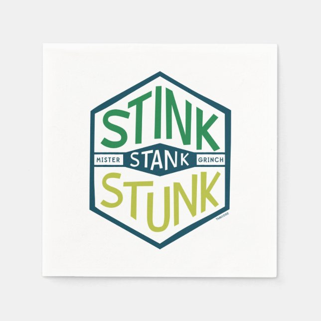 Stink Stank Stunk Abzeichen Serviette (Vorderseite)