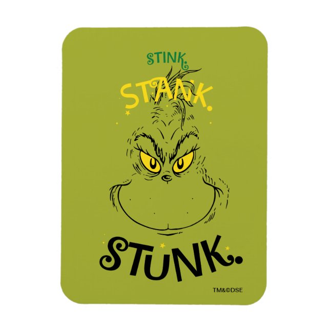 Stink Stank Stunk Mister Grinch Quote Magnet (Vertikal)