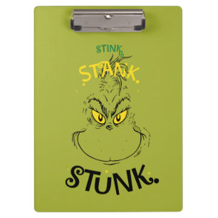 Stink Stank Stunk Zitat von Mister Grinch Klemmbrett