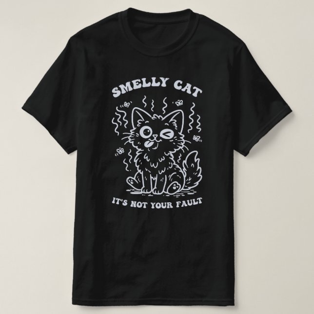 Stinkende Katze Ikonisches Lied T-Shirt (Design vorne)
