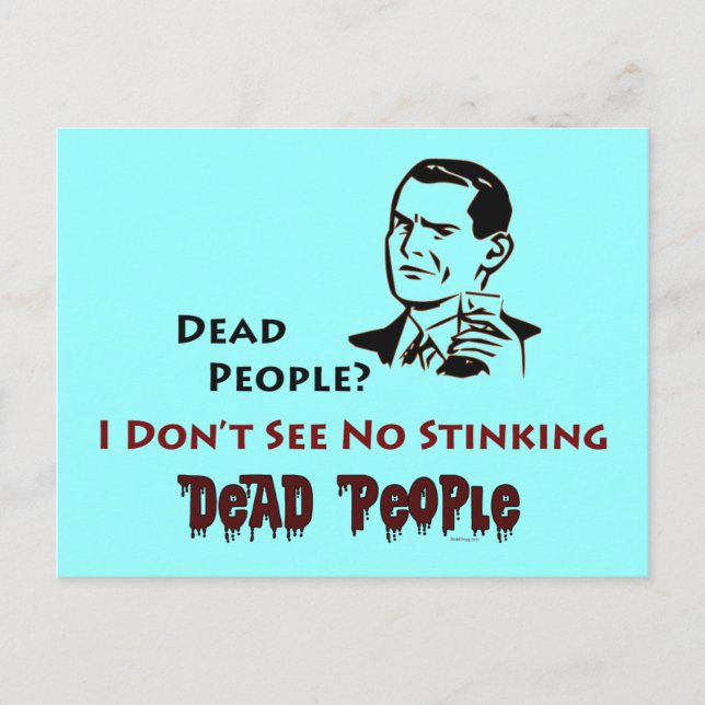 Stinking Dead People Retro Spaß Postkarte (Vorderseite)