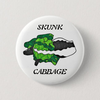 Stinktier-Kohl-Kunst-Knopf Button