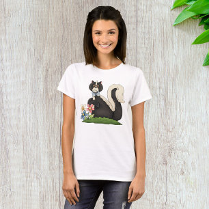 Stinktier mit Blumen T-Shirt