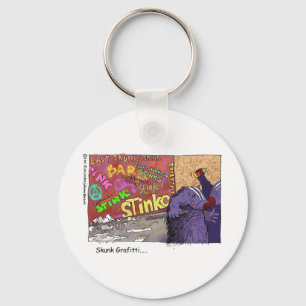 Stinktiers Graffiti Lustige Cartoon Geschenke & T- Schlüsselanhänger