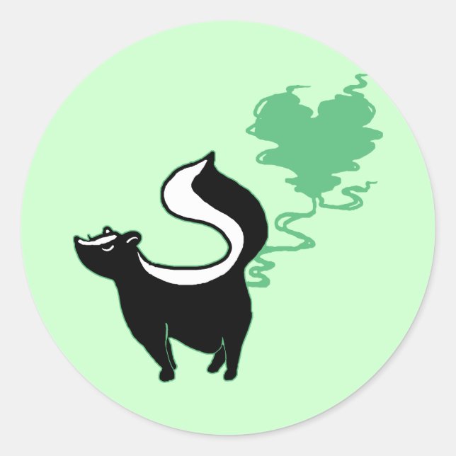 Stinky Liebe Skunk Runder Aufkleber (Vorderseite)