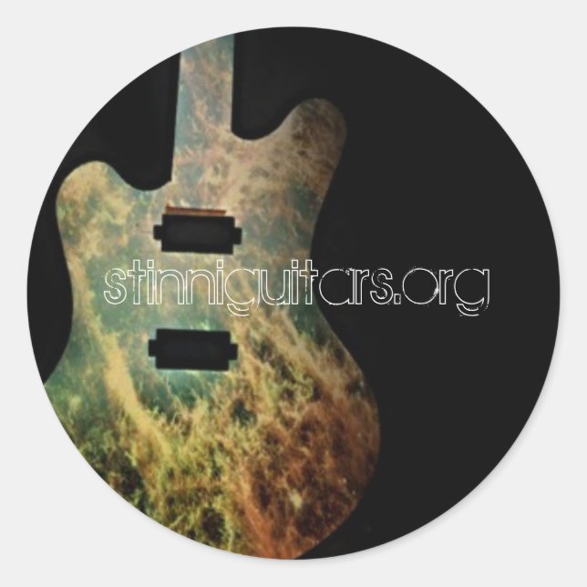 stinniguitars.org runder aufkleber (Vorderseite)