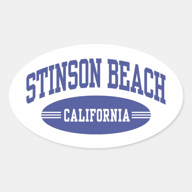 Stinson Beach California Ovaler Aufkleber (Vorderseite)