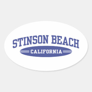 Stinson Beach California Ovaler Aufkleber