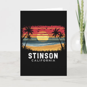 Stinson Beach Kalifornien Surfbrett Strand  Karte