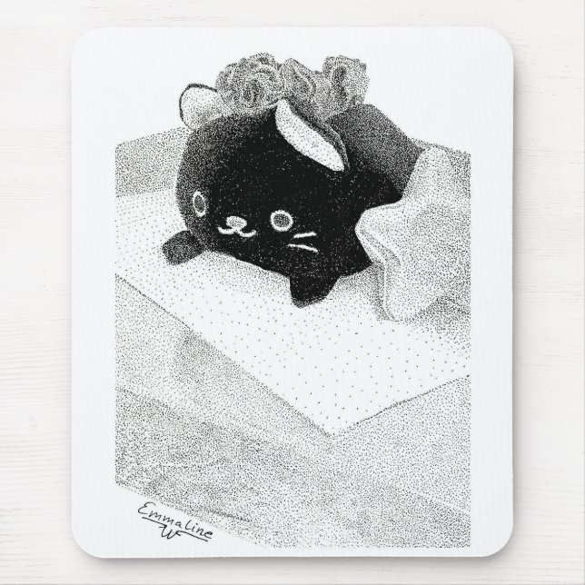 Stippled Kitty Maus Pad Mousepad (Vorne)