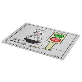 Stir Fry Chinese Food Wok Cartoon Funny Schneidebrett