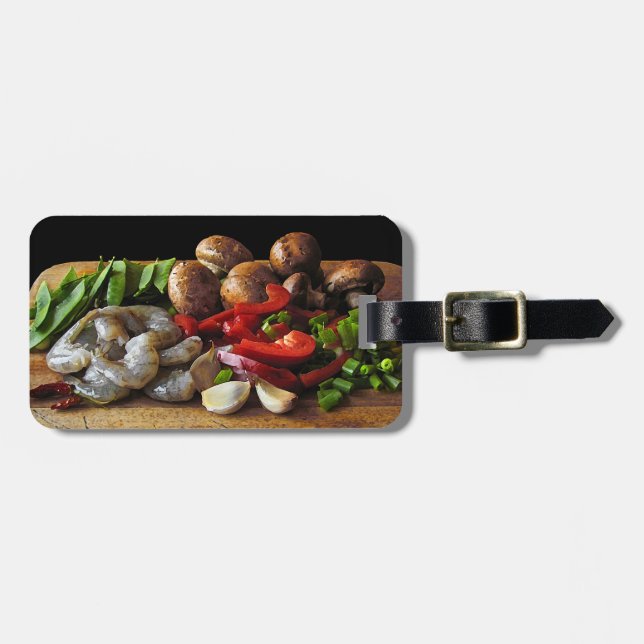 Stir Fry Luggage Tag Gepäckanhänger (Vorderseite horizontal)