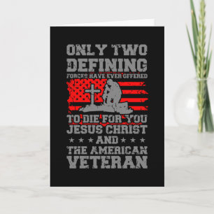STIRB FÜR DICH Amerikanisches Veteranen-Geschenk V Karte