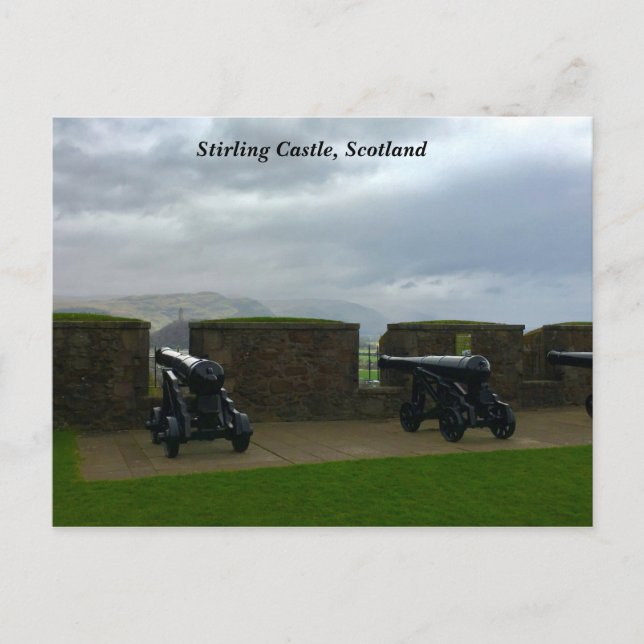 Stirling Castle Aussicht auf das Wallace Monument  Postkarte (Vorderseite)