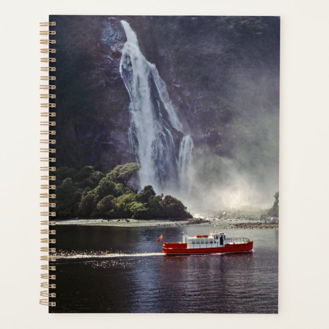 Stirling fällt in Milford Sound - Neuseeland Planer (Vorderseite)