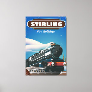 Stirling Schottland Vintage-Bahn-Plakat. Leinwanddruck