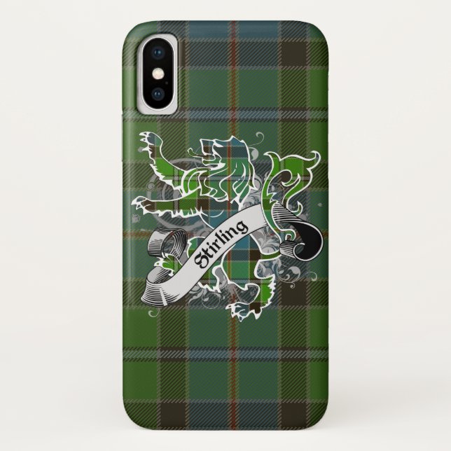 Stirling Tartan Lion Case-Mate iPhone Hülle (Rückseite)