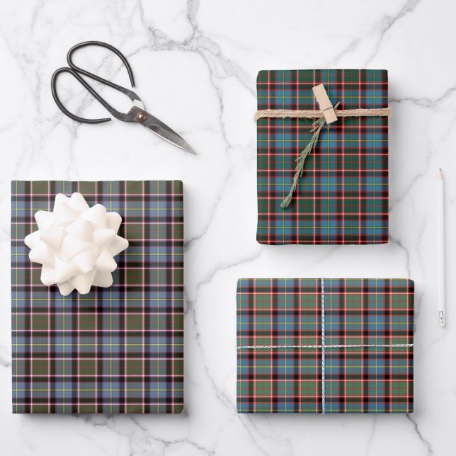 Stirling Tartan Variationen Geschenkpapier Set (Vorderseite)