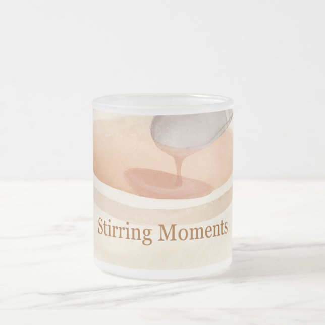 Stirring Moments-Tasse | ASMR Coffee Tea-Geschenk  Mattglastasse (Mittel)
