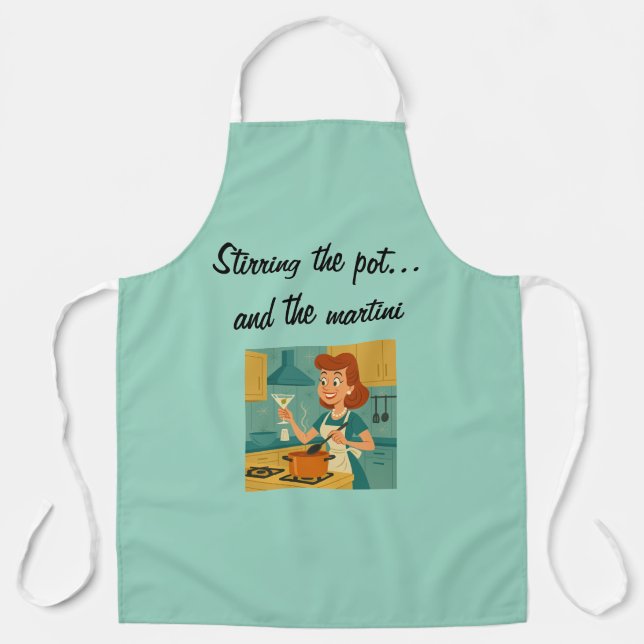 "Stirring the Pot.. and the Martini" Schürze (Vorderseite)