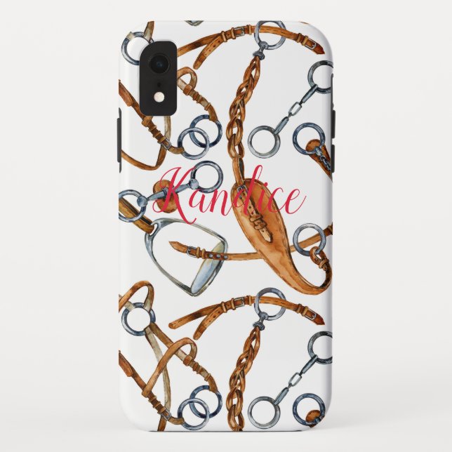 Stirrup Pferd Print Muster Telefongehäuse Case-Mate iPhone Hülle (Rückseite)