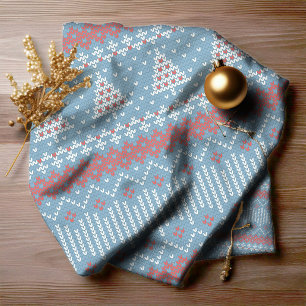 Stitch 10 Weihnachtsbaumen Blue ID208 Stoff