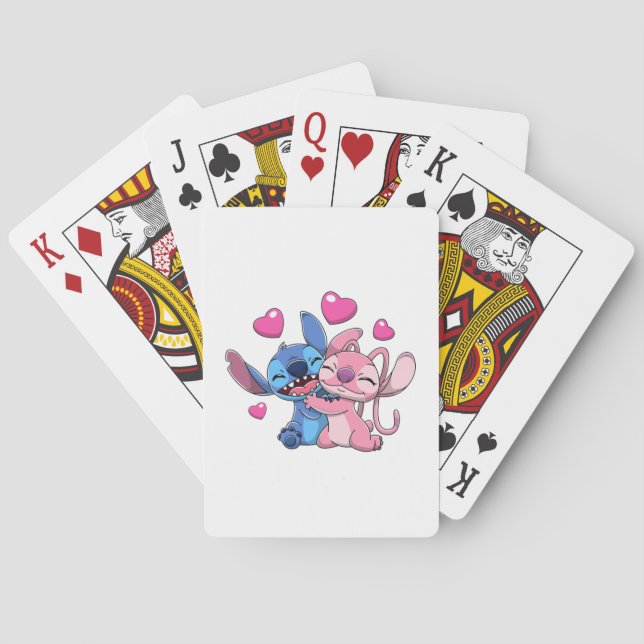 Stitch &amp; Engel Valentine 1 Spielkarten (Rückseite)