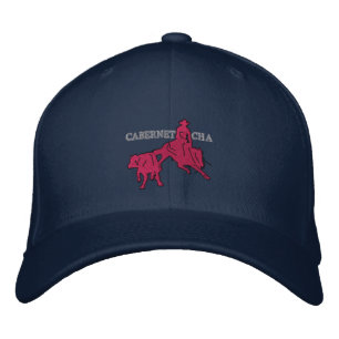 Stitch Cabernet CHA Bleu Rose Bestickte Kappe