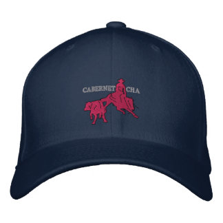 Stitch Cabernet CHA Bleu Rose Bestickte Kappe