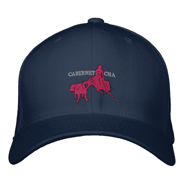 Stitch Cabernet CHA Bleu Rose Bestickte Kappe (Vorderseite)