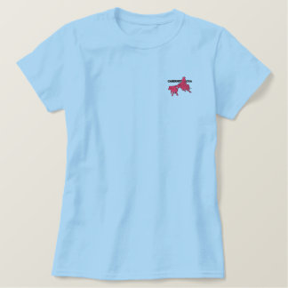 Stitch Cabernet CHA Femme Bleu Ciel Polo Rose