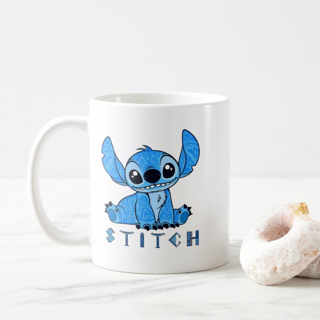 Stitch Polynesisch  Kaffeetasse (Mit Donut)